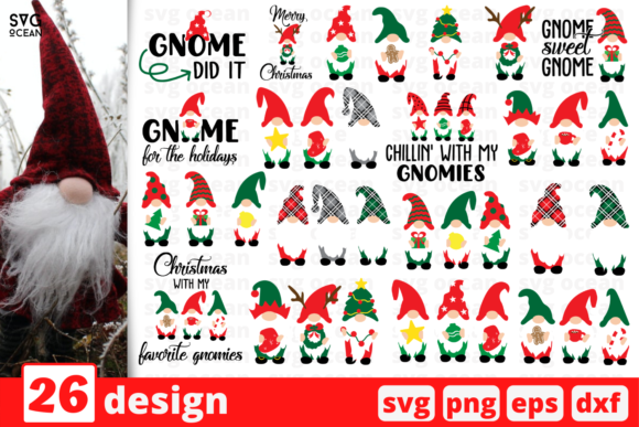 Christmas Gnomes SVG Bundle