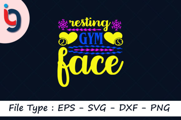 Gym Quotes Svg Design, Resting Gym Face Review for Real Projects