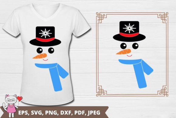 Snowman Face Svg, for Silhouette Cameo